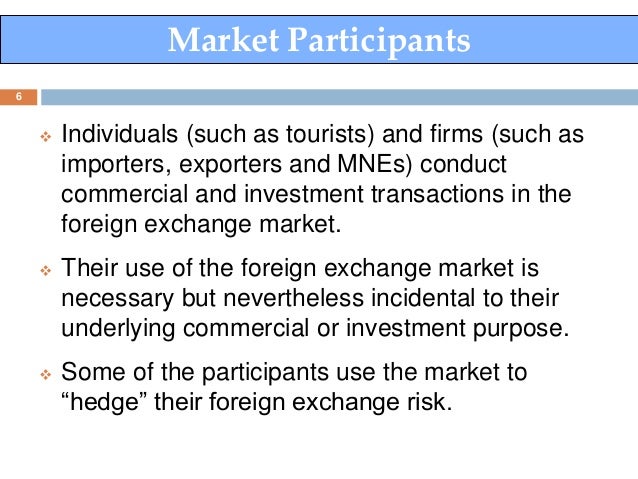 Participants in foreign exchange market