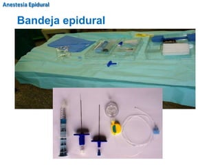 Bandeja epidural
Anestesia Epidural
 