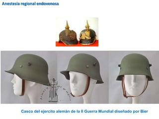 Casco del ejercito alemán de la II Guerra Mundial diseñado por Bier
Anestesia regional endovenosa
 
