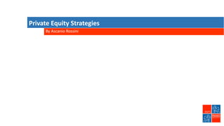 Private Equity Strategies
By Ascanio Rossini
 