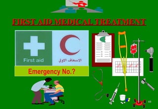 4444
FIRST AID MEDICAL TREATMENTFIRST AID MEDICAL TREATMENT
 andand
Emergency No.?
 