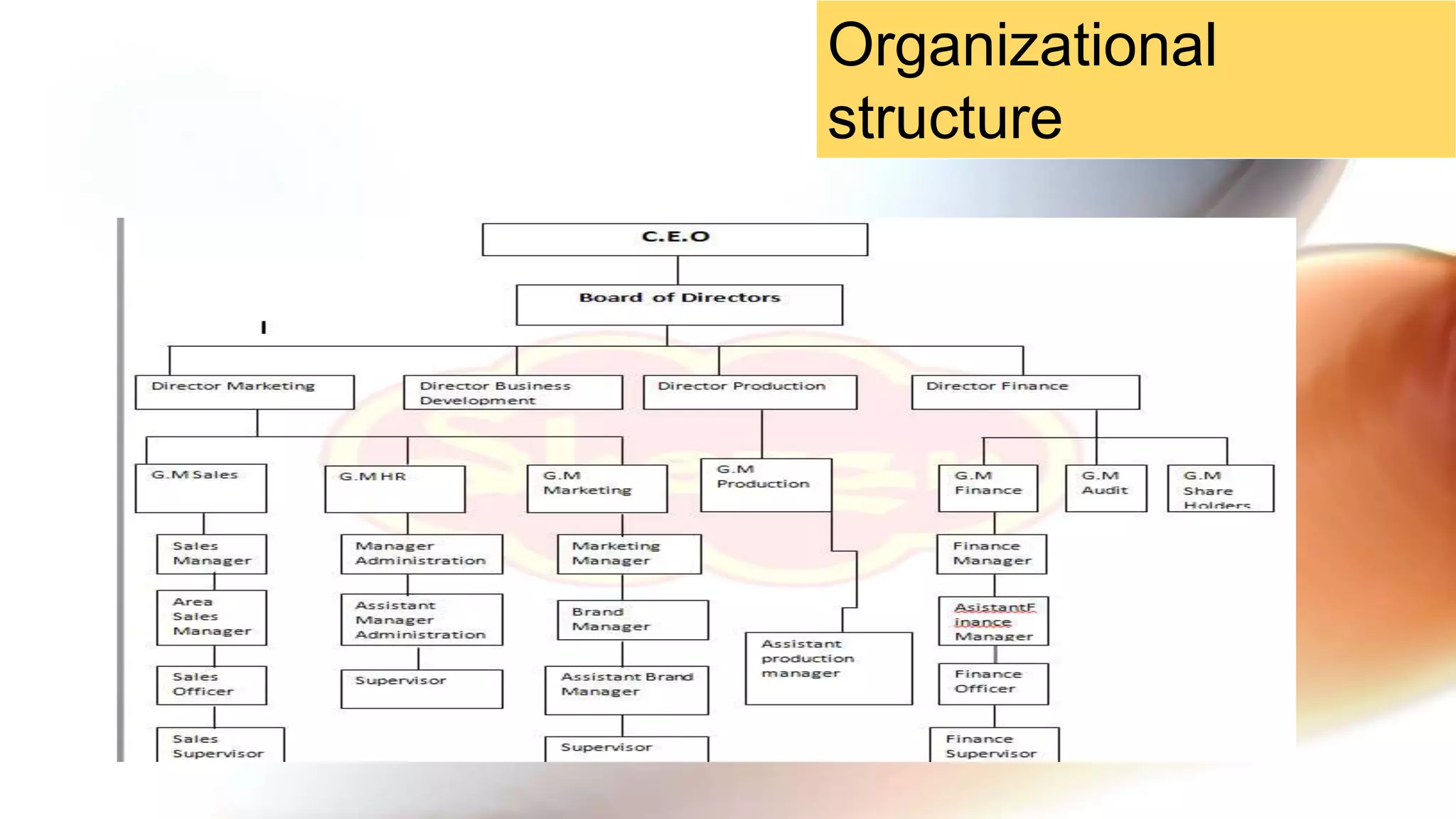 Organizational
structure
 