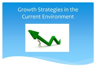 Growth Strategies in the
Current Environment
 