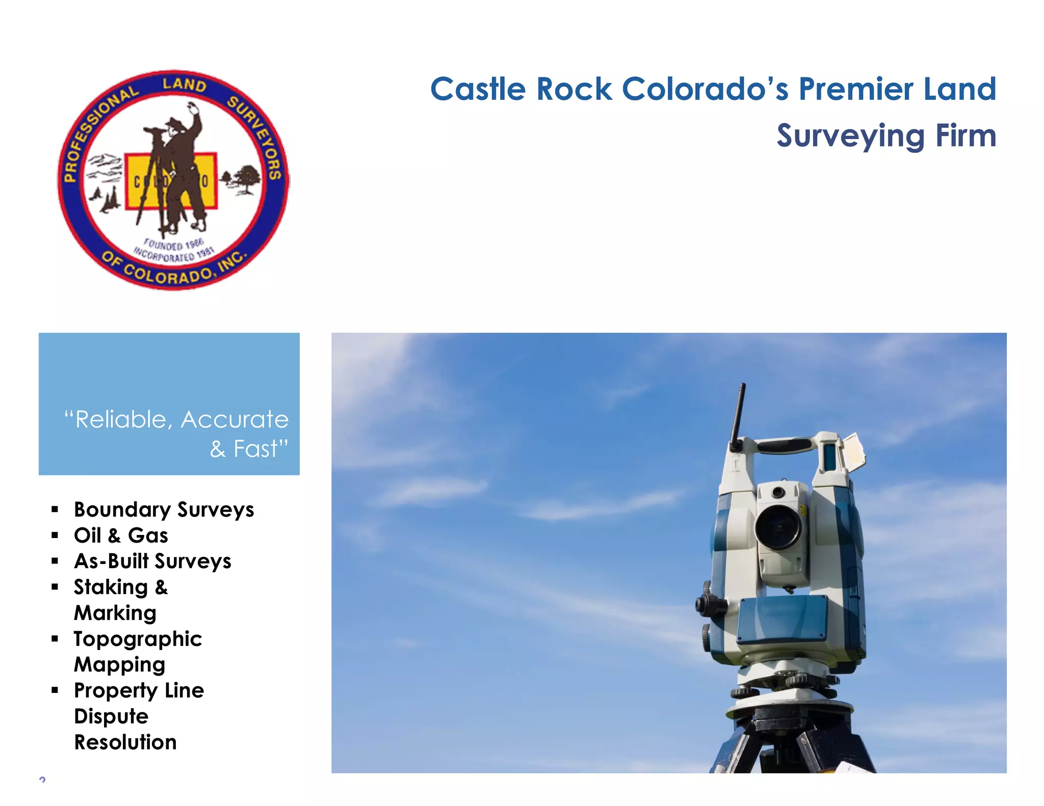 Ridgeline Mapping & Survey Brochure | PDF