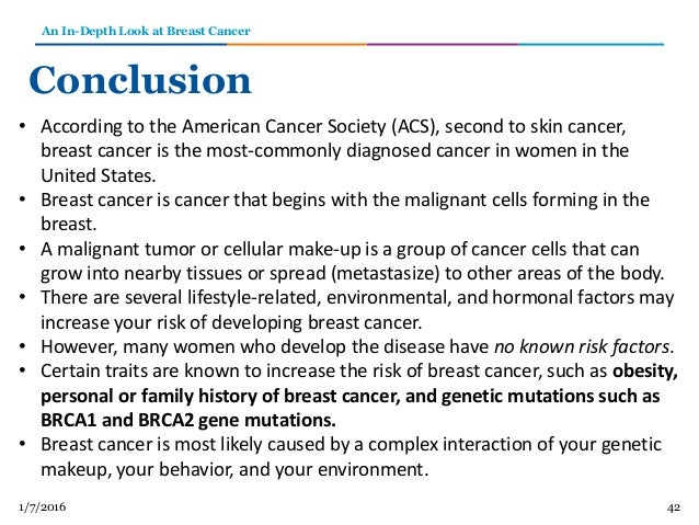 breast cancer conclusion on essay