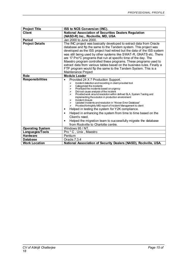resume footer