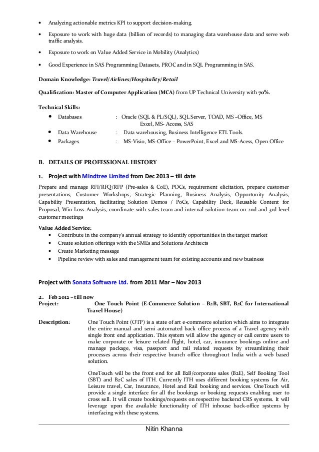 it business analyst resumes