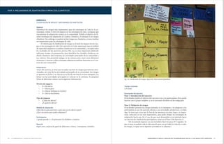 6362 HERRAMIENTA PARA EL ANÁLISIS DE VULNERABILIDAD SOCIAL A LOS IMPACTOS CLIMÁTICOSLa Herramienta. Ejercicios participativos
FASE 4: MECANISMOS DE ADAPTACIÓN A IMPACTOS CLIMÁTICOS
EJERCICIO 6
CLASIFICACIÓN DE RIESGOS Y MECANISMOS DE ADAPTACIÓN
Objetivo
Identificar los riesgos más importantes para las estrategias de vida en la co-
munidad, evaluar el nivel de impacto en las estrategias de vida y averiguar qué
mecanismos de adaptación existen en la comunidad. Debido al objetivo de di-
señar estrategias de adaptación al Cambio Climático, el enfoque es en riesgos
climáticos. Sin embargo se pueden incluir riesgos no climáticos, si estos resultan
ser importantes para las estrategias de vida.
	 El criterio para la clasificación de riesgos es el nivel de impacto de los ries-
gos en las estrategias de vida. Este ejercicio es el más importante para el análisis
de capacidad adaptativa a cambios climáticos en la comunidad, y recopila todos
los resultados de los ejercicios previos. Por eso es muy importante dedicarle
suficiente tiempo a la preparación, para identificar las variables climáticas, los
shocks climáticos más extremos, las actividades principales de la comunidad y
sus cultivos. Esto permitirá indagar en las interacciones entre estos diferentes
elementos y asesorar cuáles estrategias adaptativas podrían funcionar en el con-
texto de esta comunidad.
Preparativos
Antes del ejercicio, se tiene que recopilar una lista de riesgos previamente men-
cionados, así como de las actividades principales de la comunidad. Los riesgos
se apuntan en fichas y se colocan en la fila de una matriz en una mampara. Las
fichas con las actividades principales se colocan en la columna. Se preparan
fichas de diferentes colores con la siguiente información:
Niveles de impacto
•	 0 = No afecta
•	 1 = Afecta poco
•	 2 = Afecta mediano (o mucho)
•	 3 = Afecta muchísimo
Tipo de impacto
•	 ¿Cómo les afecta?
•	 ¿A quién le afecta?
Medida de adaptación
¿Qué hacen para prevenir o para que no les afecte tanto?
¿Qué necesitan para poder adaptarse?
Participantes
1 grupo grande (> 10 personas) de hombres y mujeres.
Material
Papel carta, tarjetas de papel de diferentes colores, 2 mamparas, rotafolio.
Tiempo estimado
2.5 horas
Descripción del ejercicio
Paso 1: Introducción del ejercicio
El facilitador explica el objetivo del ejercicio a los y las participantes. Éste puede
hacerse con el grupo completo y no es necesario dividirlo en dos subgrupos.
Paso 2: Validación de riesgos
El facilitador presenta los riesgos anotadas en la mampara y les pregunta a los
participantes sí son los que más afectan a sus actividades productivas o si falta
algo. Se tiene que evitar que la lista de las amenazas sea muy larga y es impor-
tante enfocarse en las más importantes, para poder dirigir las estrategias de
adaptación hacia esas. En el caso de que sean demasiadas se recomienda hacer
un ejercicio de clasificación participativa, como en el Paso 3 del Ejercicio 5.
	 (Se recomienda empezar con una actividad y hacer los pasos 3-7 seguidos. Ya
que se haya recopilado toda la información para esa actividad en relación a todos
los riesgos, se sigue con la siguiente actividad en la columna.)
Fig. 19. Clasificación de riesgos, Agua Fría, Sierra Gorda Querétaro
 