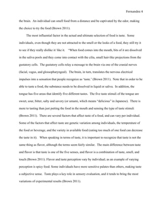 Sensory Evaluation Lab Report | PDF