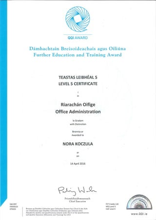 Level 5 Certificate