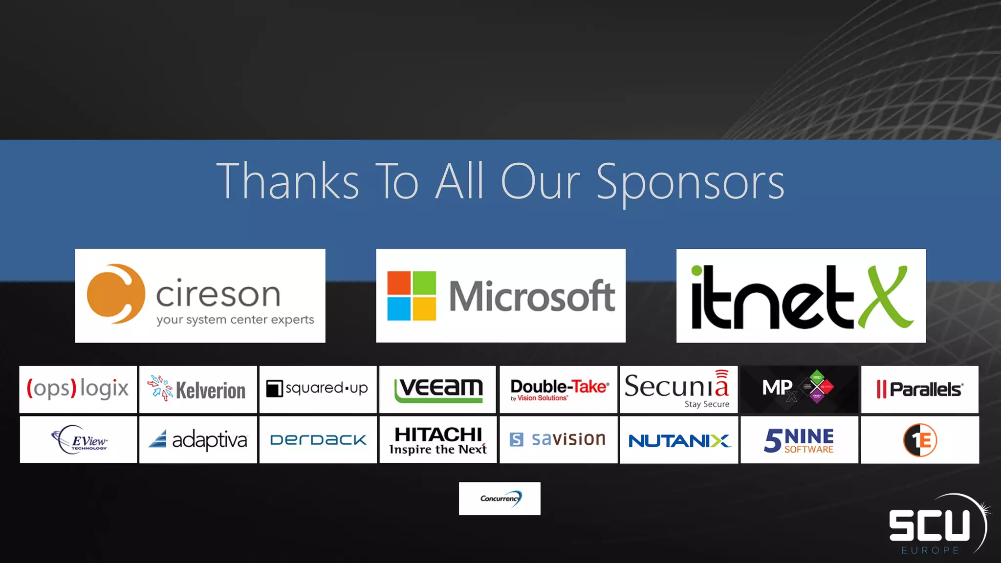 Thanks To All Our Sponsors
 