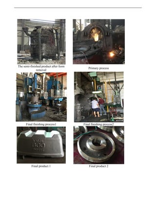 The semi-finished product after form
removal
Primary process
Final finishing process1 Final finishing process2
Final product 1 Final product 2
 