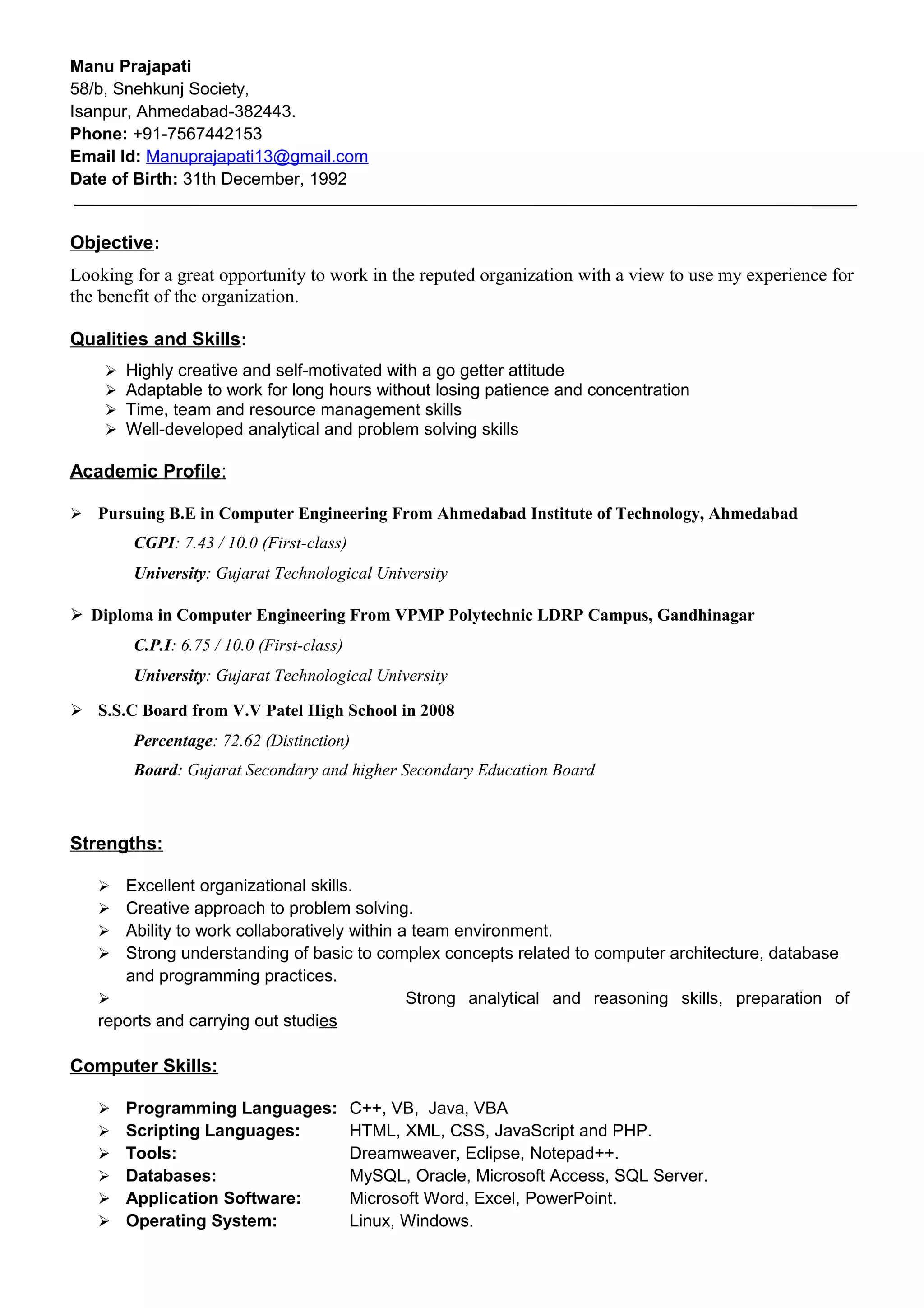 Proffesional Resume PDF - Proffesional Resume 1 2048