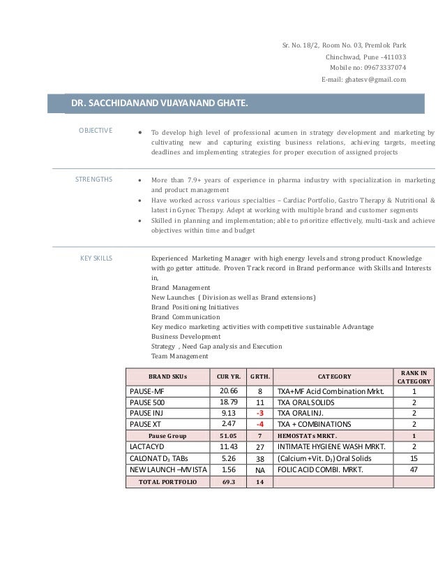 Cv Dr Sacchidanand Ghate 12 12 16