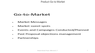 Product Go to Market
Bhawani Nandan Prasad - MBA and B.E. IT 7
 
