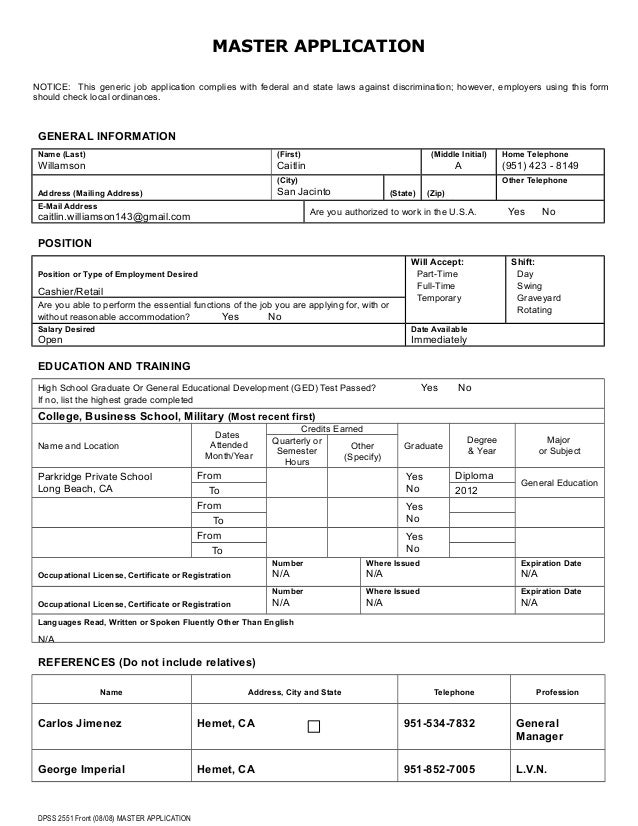 Printable Master Application Form Printable Forms Free Online Printable Master Application Form Printable Forms Free Online