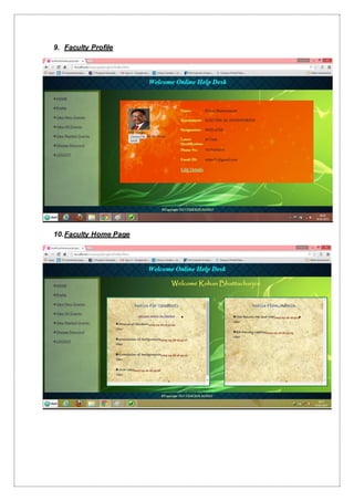 Help Desk System Profile Pages Online help desk | PDF
