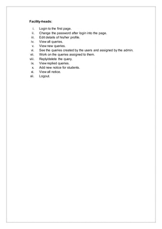 Help Desk System Profile Pages Online help desk | PDF