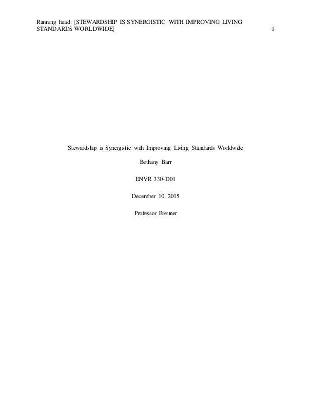 Reflection paper about environmental stewardship picture