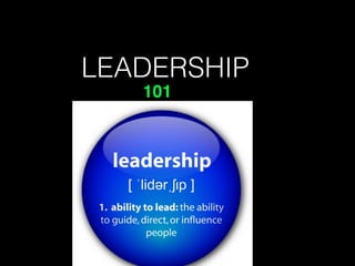 LEADERSHIP
101
 