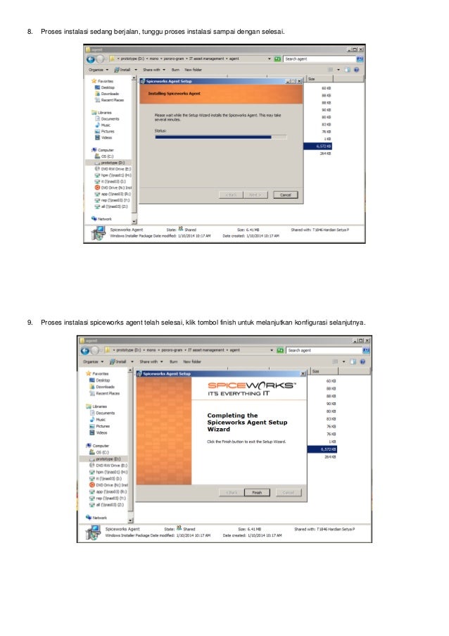 Step by Step Spiceworks agent installation in new user
