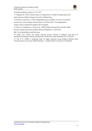 factors influencing the choice of college among undergraduate students ...
