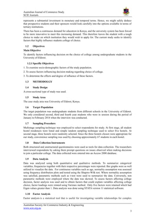 factors influencing the choice of college among undergraduate students ...