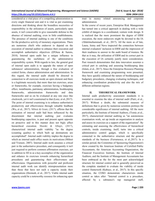 Factors influencing the effectiveness of internal audit on ...