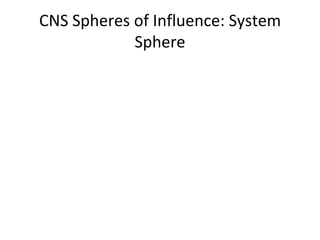 CNS Spheres of Influence: System Sphere 