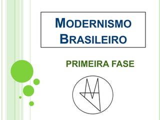 MODERNISMO
BRASILEIRO
PRIMEIRA FASE

 