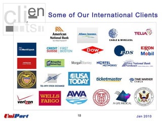 Some of Our International Clients
18 Jan 2010
 