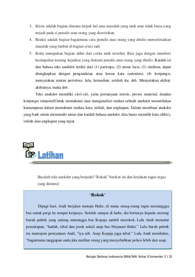 Belajar Bahasa Indonesia Kelas X Semester 2