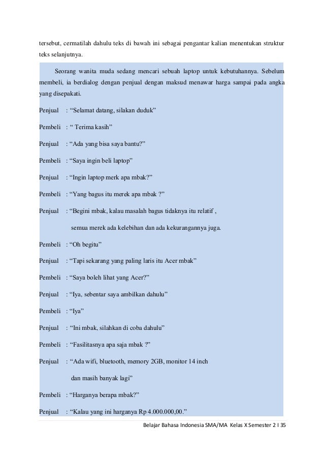 Percakapan Bahasa Inggris Jual Beli Belajar