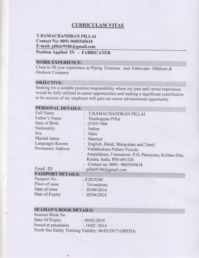 Resume & certificate
