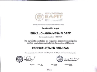 Diploma Especialización Finanzas