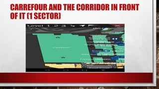 CARREFOUR AND THE CORRIDOR IN FRONT
OF IT (1 SECTOR)
 