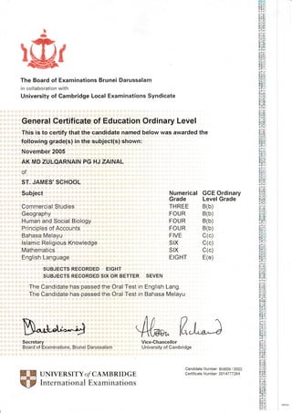 Education Transcript | PDF