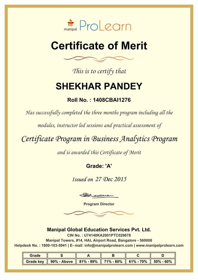 Umass Business Analytics Certificate Business Analytics Certificate | PDF