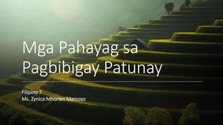 Pahayag sa Pagbibigay Patunay | PPTX