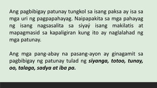 Pahayag sa Pagbibigay Patunay | PPTX