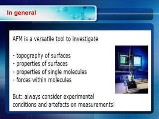 atomic force microscopy AFM | PPTX