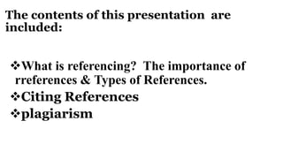references and plagiarism | PPTX