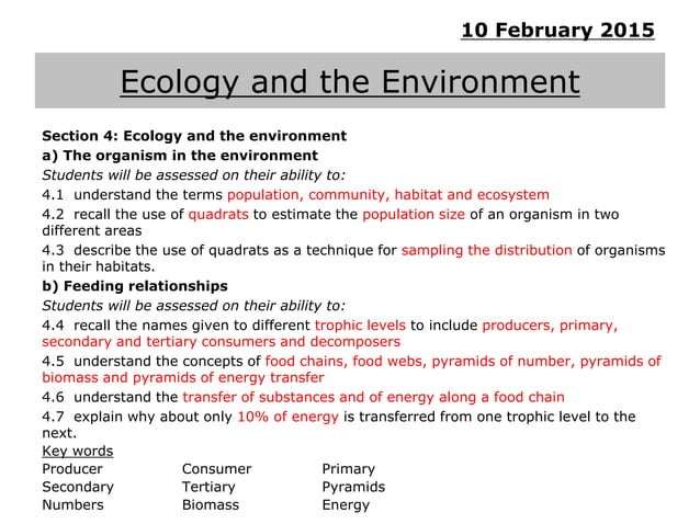 Sampling and Ecosystems | PPT | Biological Sciences | Science