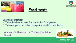 Comprehensive Guide to Food Tests for Nutrient Identification and ...