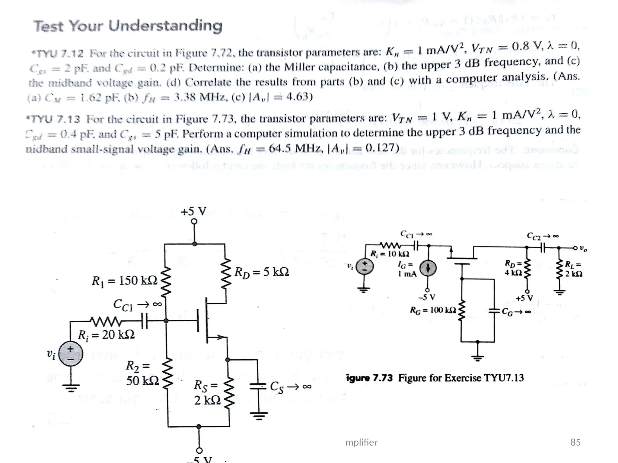 10/05/2025 Frequency Response of Amplifier 85
7.12
 