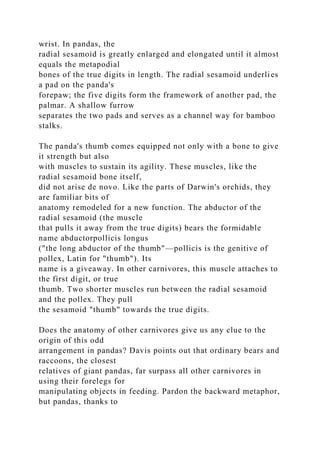 1From Stephen Jay Gould, The Panda’s Thumb I. The .docx