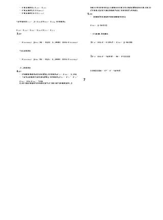 • Figura1: TA1 = TA2                                               No entan  to, como a acel r
                                                                                              e açãodo bloco
  • Figura2: TTBB12=                                                 é nula,a forçaresu t n e zero.
                                                                                         l a té
  • Figura3: TTCC12=
                                                                   5. a


SendoTC2 = 2 ⋅ TB2 e TB2 = TA2, temos:
                                                                     • I in
                                                                        m ênciademovimento:



                                                                     Fat.=   μ⋅ N (I)

TA1= TA2 = TB1 = TB2 < TC1 = TC2
3. d                                                                 • Equil b io:
                                                                            í r



  • Fat.(máx.)=   μest.⋅ N = 0,8 ⋅ 1.200 ⋅ 10 s Fat.(máx.)=          ΣFx= 0 s F ⋅ cosθ = Fat.=   μ⋅ N (II)


  9.600 N

                                                                     ΣFy= 0 s F ⋅ senθ + N = P ( I )
                  μcin. ⋅ N = 0,6 ⋅ 1.200 ⋅ 10 s Fat.(cin.)=
                                                                                                II
  • Fat.(cin.)=




                                                                     Em( IN = P – F ⋅ senθ
  7.200 N
4. e                                                                    I):
  • Primeirasituação,temos:F1 = Fat.= 12 N
  • Segunda situação, temos: FR = F1 – F2 –

  Fat.= 0 s Fat.= 9 N
                                                               7
  (Aforçadeatritoestáticoé variáve )
                                  l.
 
