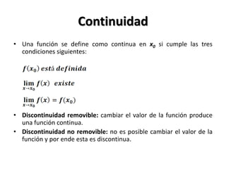 1 funciones, limites, continuidad | PPT