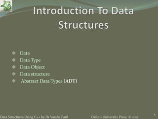 1. Fundamental Concept - Data Structures using C++ by Varsha Patil | PPTX