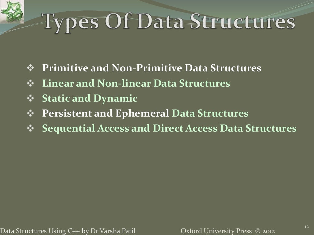 1. Fundamental Concept - Data Structures using C++ by Varsha Patil